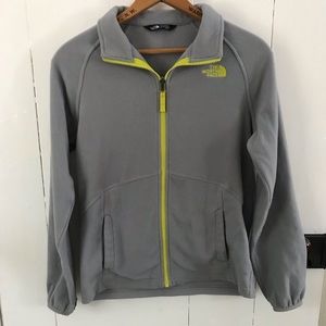 • North Face Boy’s grey zip up fleece•
